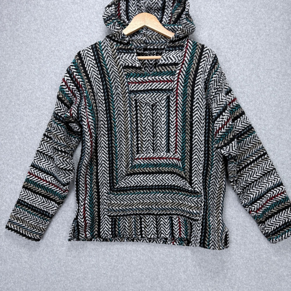 Unbranded Baja Hoodie Mens Multicolor boho, hippie, surf, coastal, Festival Wear